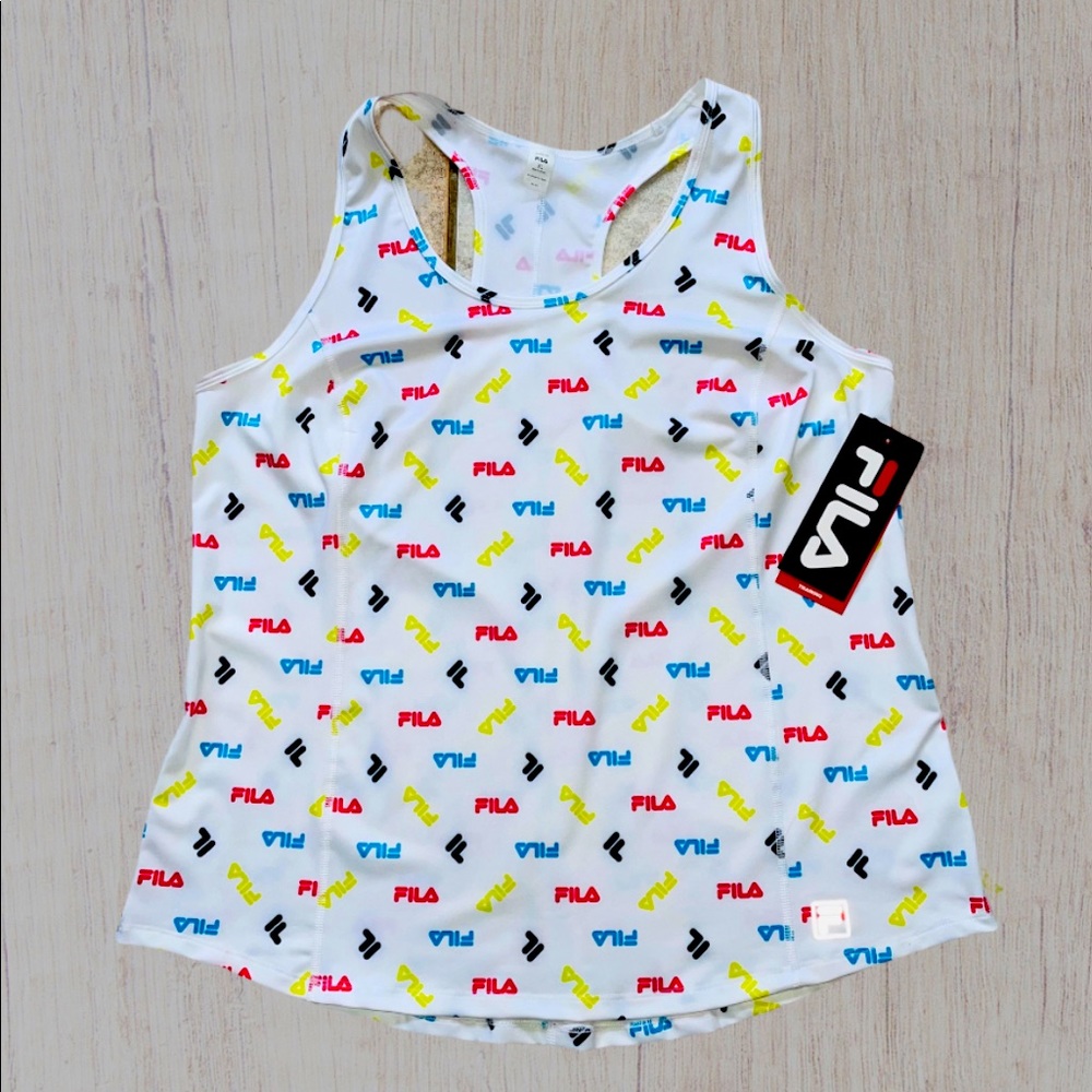 Fila Women’s Performance Racer Tank All Over Print BRAND NEW